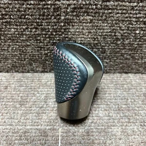 Lexus Gs Shift Knob Red Stitch Modified Product Attached To 90 Series Noah - Picture 1 of 8