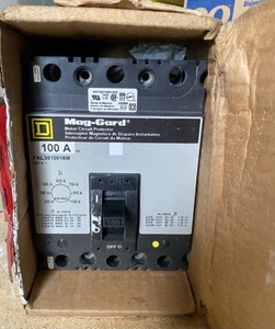 Square D FAL3610018M 3 Pole 100 Amp 600 Vac Circuit Breaker - Picture 1 of 3