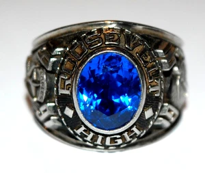 Vintage 1991 Balfour Roosevelt High School Klasse Ring HERREN GRÖSSE 10 CELESTRIUM - Bild 1 von 4