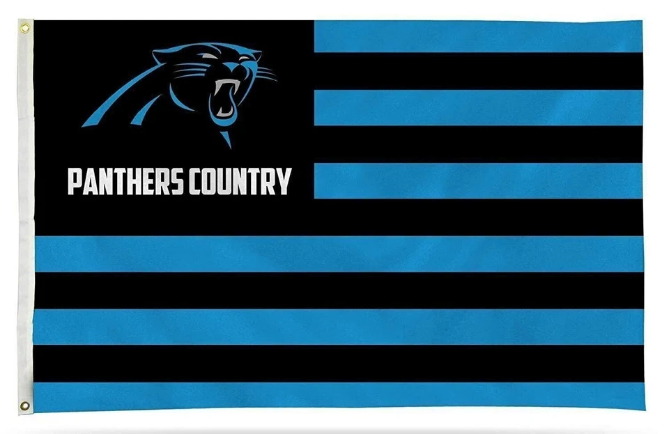 Bandera Carolina Panthers Premium 3x5 pies, diseño rural, metal... Foto 1 de 1