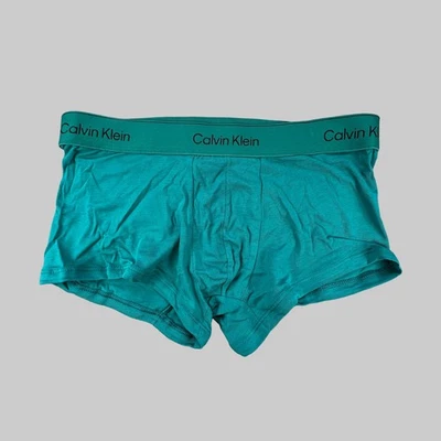 Calvin Klein CK Hombres Amarillo Moderno Algodón Elástico Tiro Bajo Baúl Ropa Interior M L Foto 1 de 2