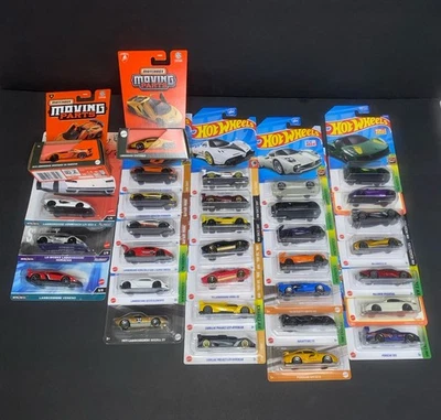 Hot Wheels Exotic Super Cars LOT of 32 DIFFERENT TYPES McLaren Bugatti Lambo - Image 1 of 4