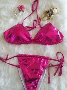 Bikini🩷 Metallica Stark glänzend/pink Neu Gr. 40-42L🩷 - Bild 1 von 8
