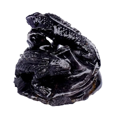 TALLA IGUANA LAGARTO 275,55 QUILATES ZAFIRO NEGRO TANZANIO NATURAL EC34/9225 Foto 1 de 4