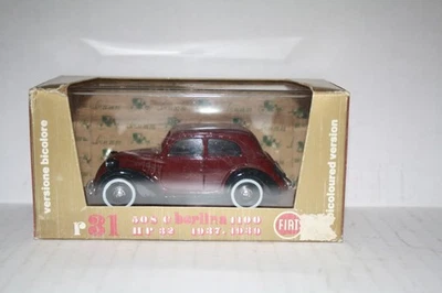 BRUMM r31 1937/39 FIAT 508 C BERLINA 1100 CAR DIECAST-1/43-RED-BOX-ITALY - Image 1 of 4