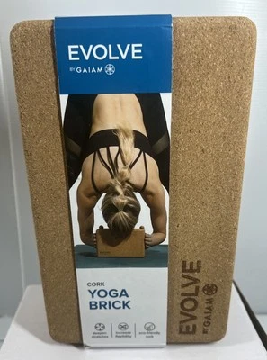 Gaiam Evolve Eco-Friendly Cork Yoga Brick-9" X 5 1/2" X 3"- NEW - Image 1 of 4