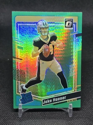 2023 Panini Donruss Optic - Rated Rookie Jake Haener #277 Green Hyper Prizm (RC) - Image 1 of 2