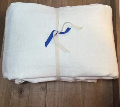 Pottery Barn Emery Linen Curtain 100” x 108” ~ Ivory ~ Light Filtering - Image 1 of 4