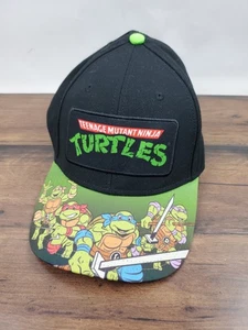 EUC 2023 TMNT Snapback Hat Logo Patch Black Green Nickelodeon OSFM - Bild 1 von 4