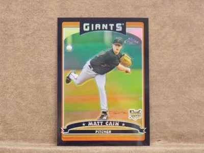 2006 Topps Chrome Black Refractors #304 Matt Cain /549 - Image 1 of 2