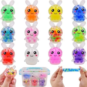 12 Pack Easter Mini Bunny Squeeze Ball Toys Stress Balls Squishy for... - Picture 1 of 6