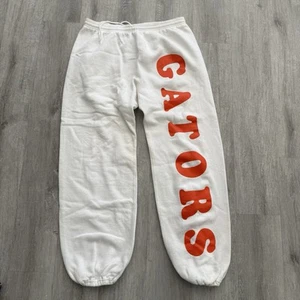Vintage 90’s UF Sweatpants Size Large University Of Florida Gators Joggers White - Picture 1 of 7