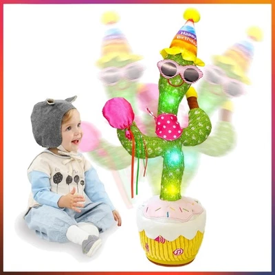 seOSTO Sprechender Tanzender Kaktus Plüschtier - Perfektes Geburtstagsgeschenk - Bild 1 von 4