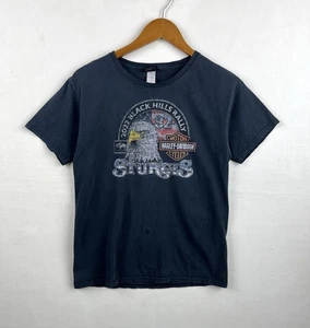 Harley Davidson Sturges Black Hills Rally Faded Black T-Shirt Youth Sz Large - Picture 1 of 16