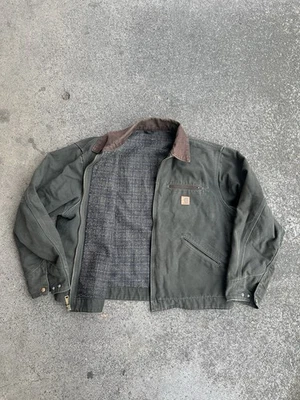 Chaqueta Carhartt Detroit J97 Vintage Tallas L-XL Manta Forrada Verde Musgo Foto 1 de 4