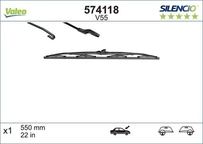 Valeo 574118 Wiper Blade Fits Suzuki Liana 1.3 1.6 1.6 i 1.6 4WD 1.4 DDiS - Image 1 of 4