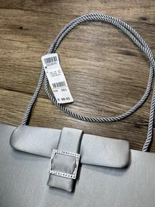 Cartera sin asas plateada Talbots para mujer nueva con etiquetas cremalleras grandes magnéticas/talla 01 - Imagen 1 de 8