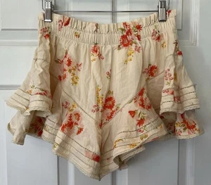 Pantalón Corto Aerie Rock N Volantes Talla S Floral Pull On Playa Boho Delicado Festival - Imagen 1 de 16
