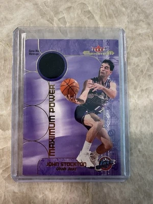2001-02 Fleer Maximum #NNO John Stockton Maximum Power Warm-Ups Utah Jazz Card - Image 1 of 4
