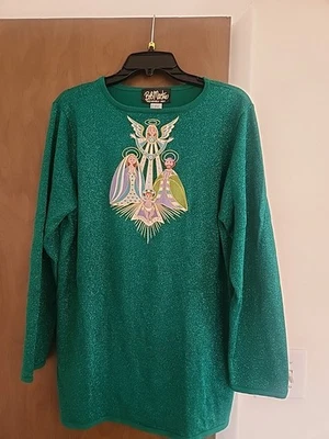 Hermoso Belén Navidad Bob Mackie Talla Mediana Foto 1 de 4