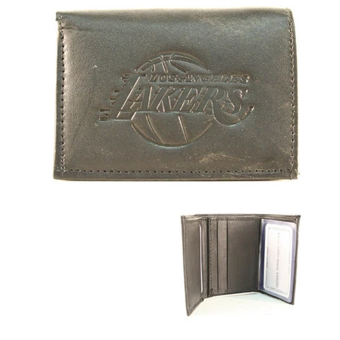 Brand New NBA Team Black Tri-Fold Leather Wallet / Assorted Teams Cover