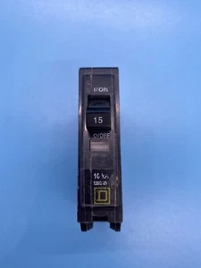 SQUARE D SQD QO115 15 AMP SINGLE POLE PLUG IN CIRCUIT BREAKER - Picture 1 of 9