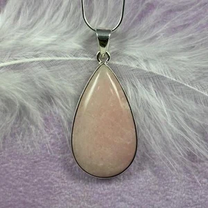 Colgante de cristal de petalita rosa plata 925 6,7 g SN55997 - Imagen 1 de 4