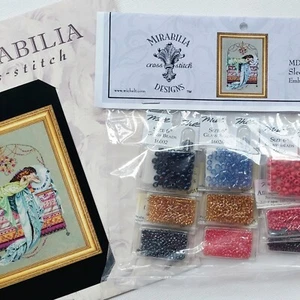 Sleeping Princess Mirabilia Cross Stitch Chart and Mill Hill Bead Pack MD123 - Picture 1 of 14