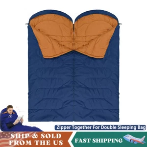 2 Persons Wearable Backpacking Sleeping Bag with Arm Holes for Camping Hiking - Picture 1 of 9