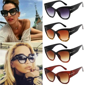 Sunglasses Women Vintage Oversized Cat Eye Large Gradient Glasses Gold Decoratio - Imagen 1 de 13