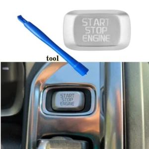 Silver Engine Start Stop Switch Button Cover For Volvo S60 S80 XC60 XC70 V60 - Picture 1 of 9