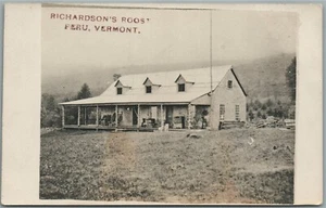 PERU VT RICHARDSON'S ROOST ANTIQUE REAL PHOTO POSTCARD RPPC - Picture 1 of 2