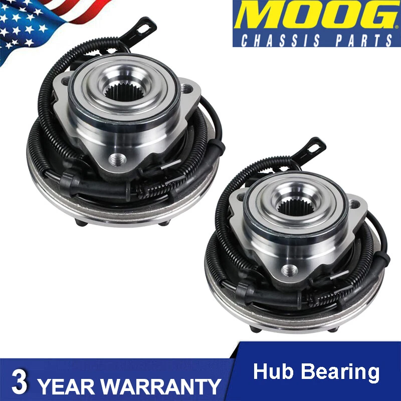 2pc MOOG Front Wheel Bearing Hub fit 2006-2010 Ford Explorer Mercury Mountaineer - Image 1 of 4
