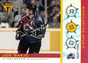 2000-01 Titanium Three-Star Selections #12 Joe Sakic /1100 - Bild 1 von 2
