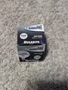 Bulbrite 712312 25G16HM Half Chrome Candelabra E12 25W G16.5 Globe Shape Bulb - Picture 1 of 2