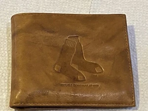 BOSTON RED SOX Embossed LEATHER Bi-Fold WALLET Rico/Tag Express MLB 2009 NEW - Picture 1 of 10