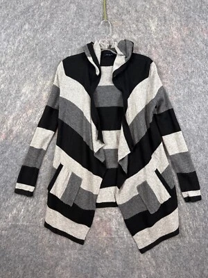 Suéter Anthropologie Espléndido Mujer Talla S Mantón Negro Con Capucha Alpaca Cascada Foto 1 de 4