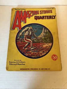 AMAZING STORIES QUARTERLY SCIENCE FICTION PULP SPRING 1929 VOL 2 #2 - Picture 1 of 5