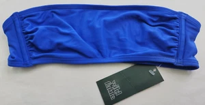 Wild Fable Juniors Solid Blue Bandeau Bikini Swim Top Size S 4-6 Boned Sides - Picture 1 of 5