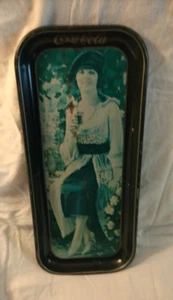 Coca-Cola metal serving tray LADY IN GARDEN reproduction of 1921 tray - Picture 1 of 6
