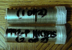 Jefferson Nickel Rolls 1992-P NICKELS VF - EF 80 Nickels - Picture 1 of 2
