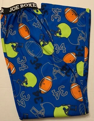 2 Joe Boxer Pajama Pants Sports Flannel XL 14 16  Football New PJs Fast Ship - Image 1 of 2