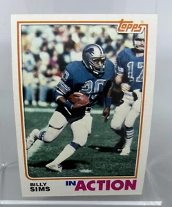 1982 Topps Billy Sims in Action #350 Detroit LIONS - NFL Football FREE Shipping - Picture 1 of 2
