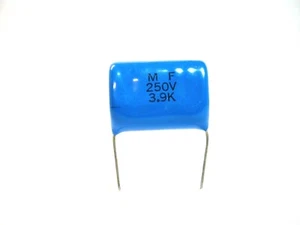Capacitor, 3.9 mfd 250 VAC Metallized Film (MF250V3.9K)(NOS)(QTY 10 ea)D65 - Picture 1 of 5
