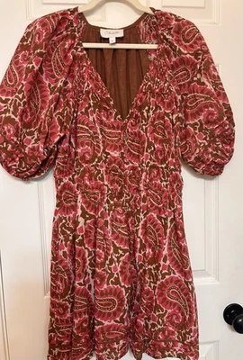 Mini Vestido Cleobella Audrey Floral Algodón Volantes Talla M Foto 1 de 4