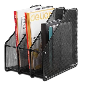 Mesh Magazine File Holder, Desk Organizer File Folder Document Rack for Offic... - Picture 1 of 7