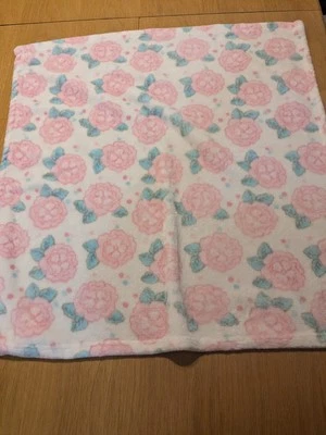 Baby Essentials Vtg Pink Roses Flowers Floral Security Baby Blanket Fleece - Image 1 of 4