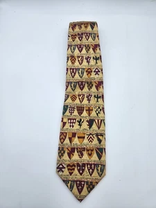 Alynn Neckwear Men's Necktie Tie Silk Satin Heraldic Shields Made USA 58” - Picture 1 of 3
