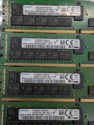 M393A4K40BB2-CTD SAMSUNG 128gb (4x32GB)  2RX4 PC4-2666V DDR4 ECC MEMORY - Image 1 of 2