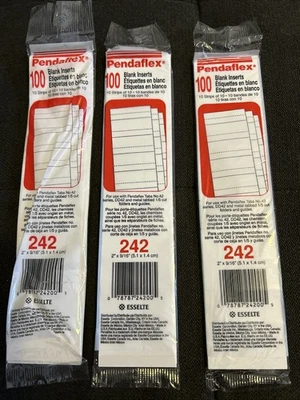 Pendaflex Blank Tab Inserts, 1/5 Cut for Hanging File Folders, 2", 100/Pk, 3 Pks - Image 1 of 3